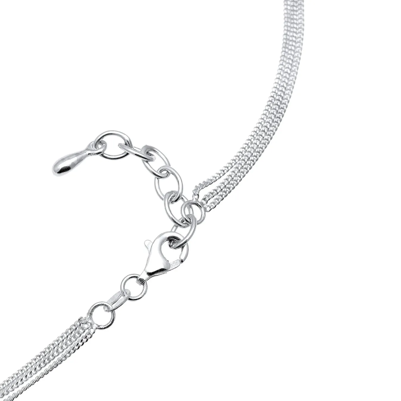 Elli "Layer-Choker | Kristalle (Weiß, Grau, Schwarz)< Roségold|Halsketten