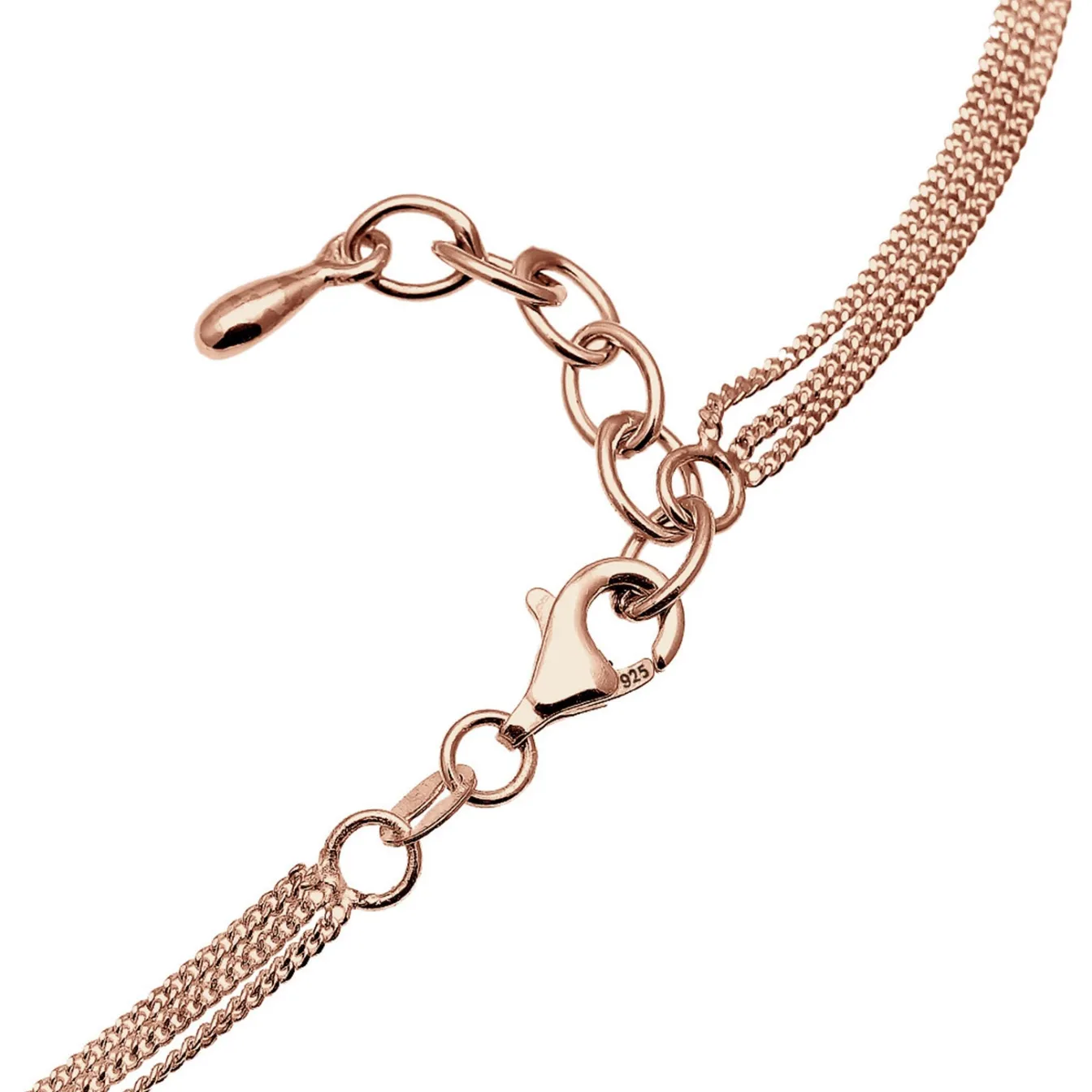 Elli "Layer-Choker | Kristalle (Weiß, Grau, Schwarz)< Roségold|Halsketten