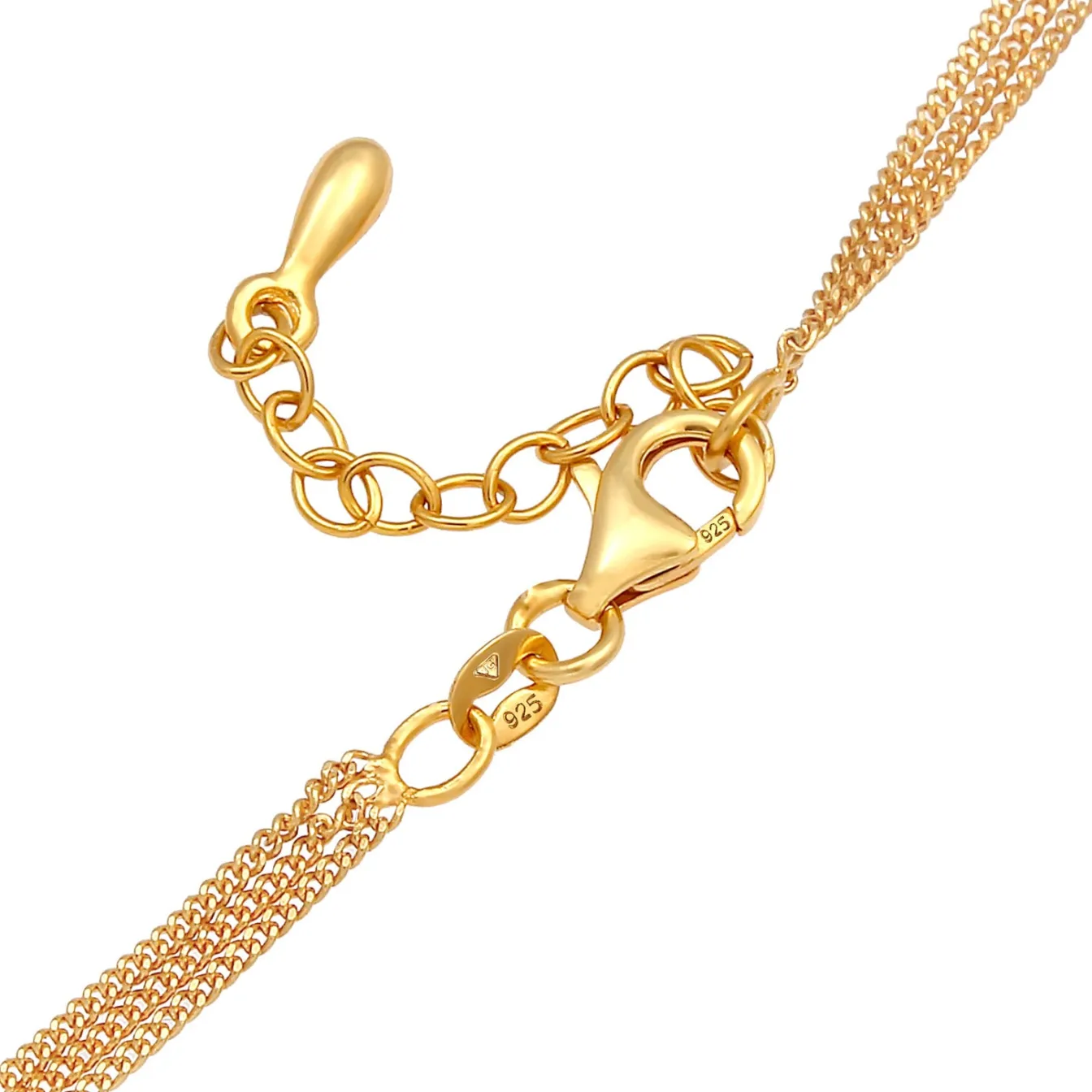 Elli "Layer-Choker | Kristalle (Weiß, Grau, Schwarz)< Roségold|Halsketten