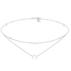 Elli "Layer-Choker Astro< Roségold|Symbol-schmuck