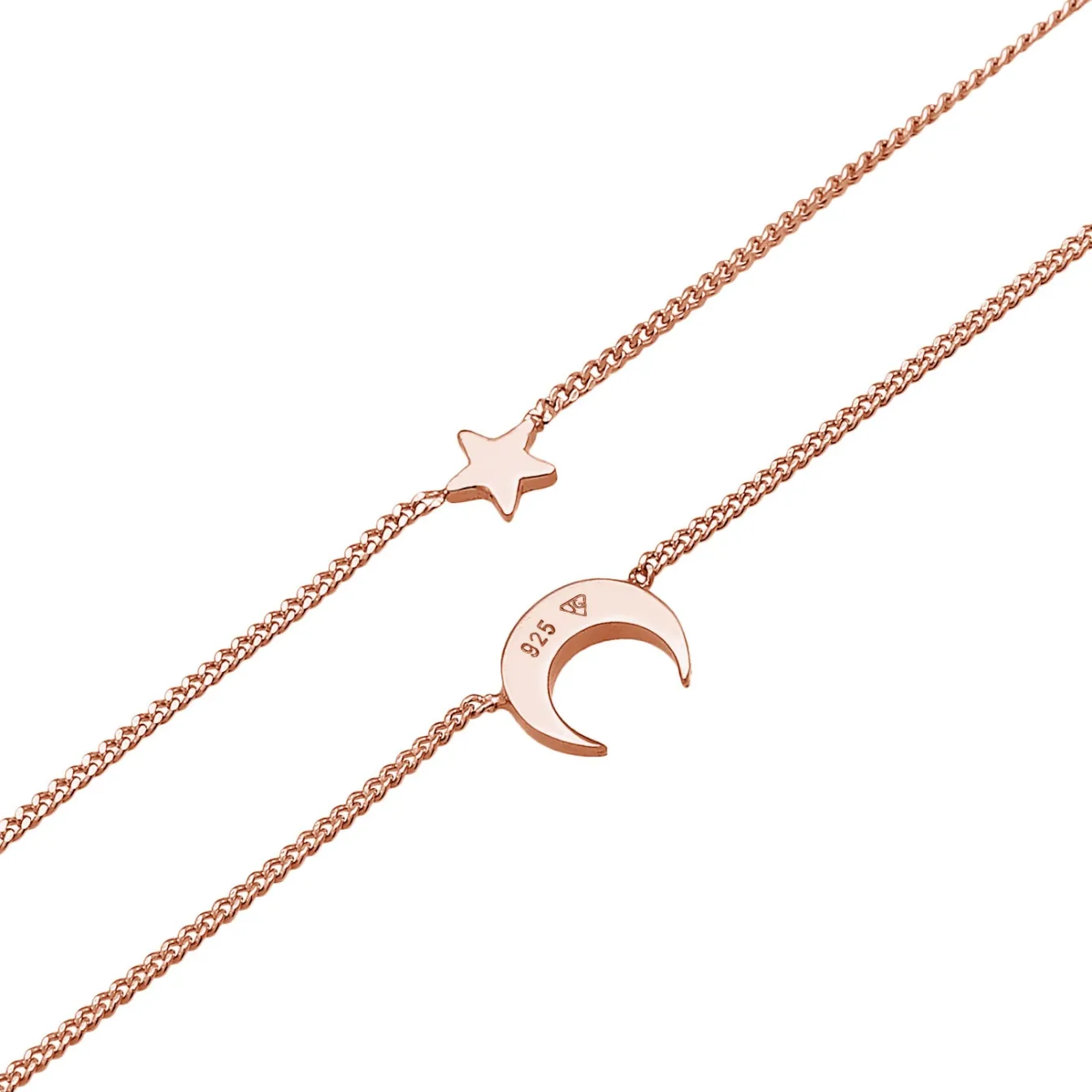 Elli "Layer-Choker Astro< Roségold|Symbol-schmuck