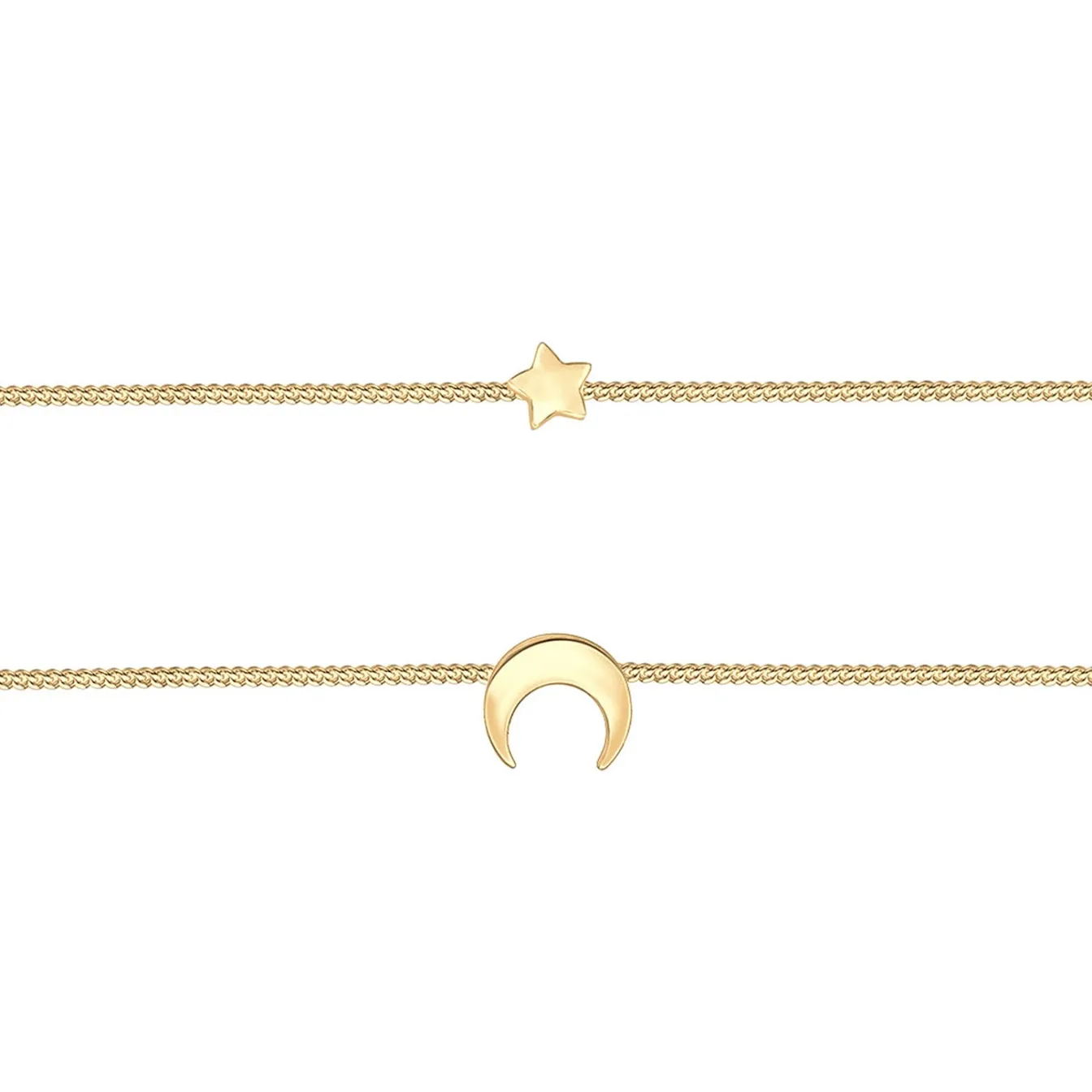 Elli "Layer-Choker Astro< Roségold|Symbol-schmuck