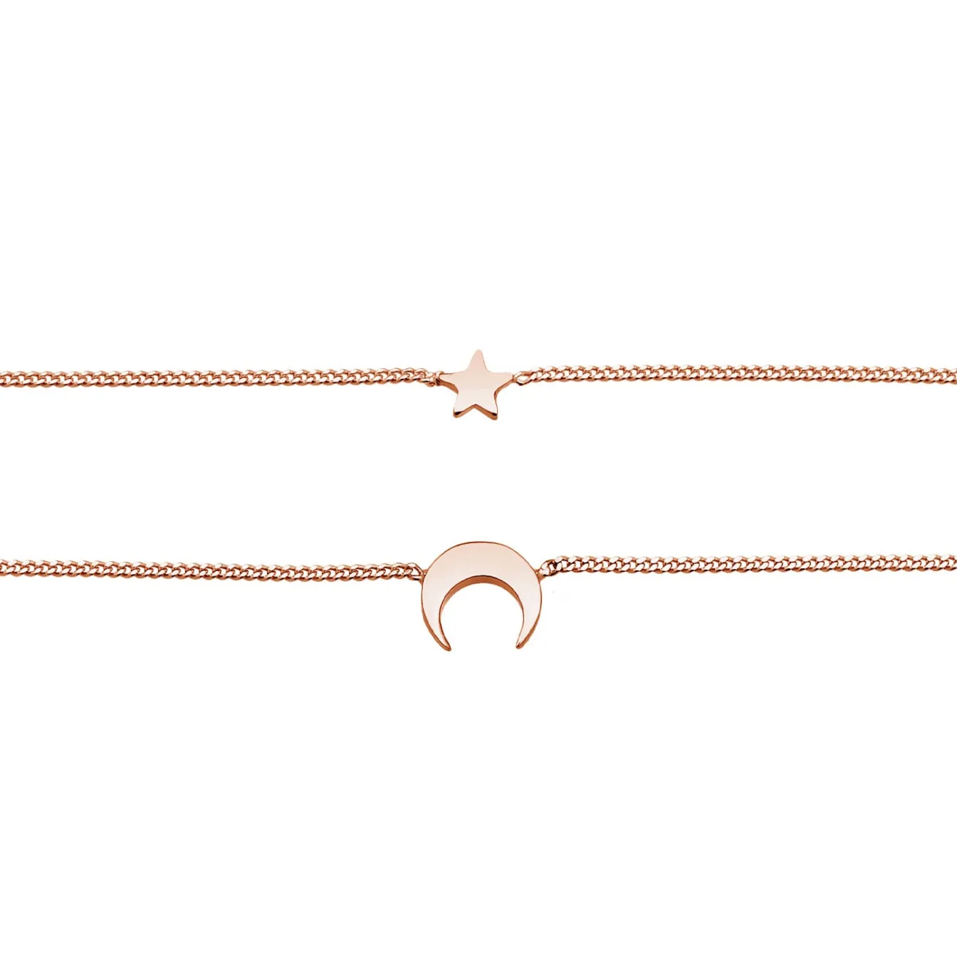 Elli "Layer-Choker Astro< Roségold|Symbol-schmuck