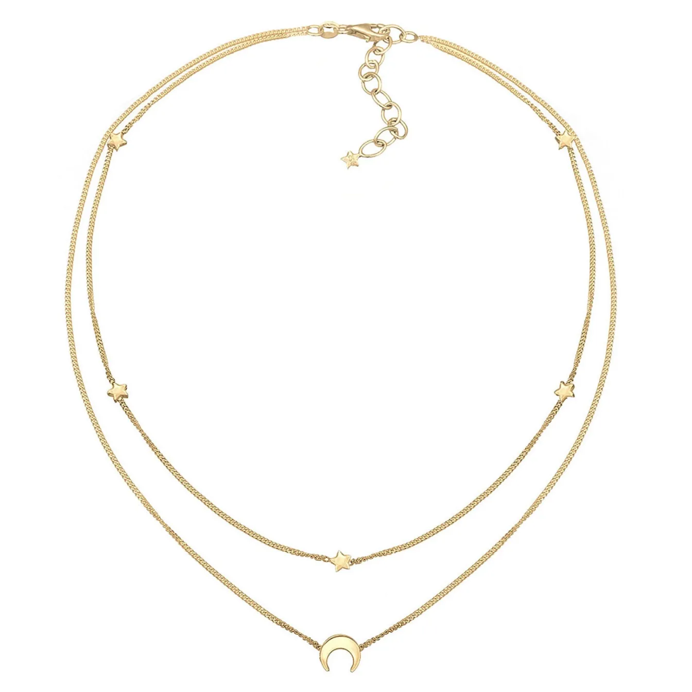 Elli "Layer-Choker Astro< Roségold|Symbol-schmuck
