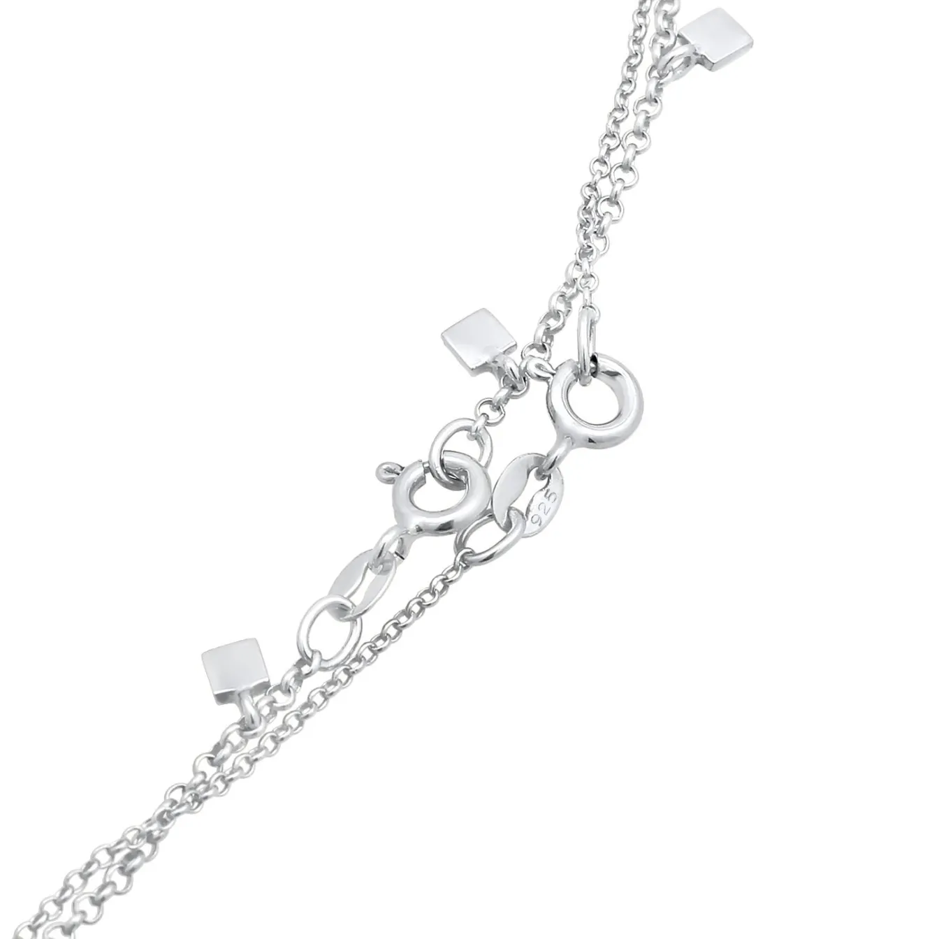 Elli "Layer-Choker Plättchen< Halsketten|Silber