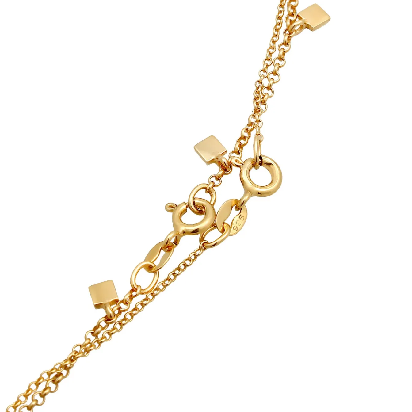 Elli "Layer-Choker Plättchen< Halsketten|Silber