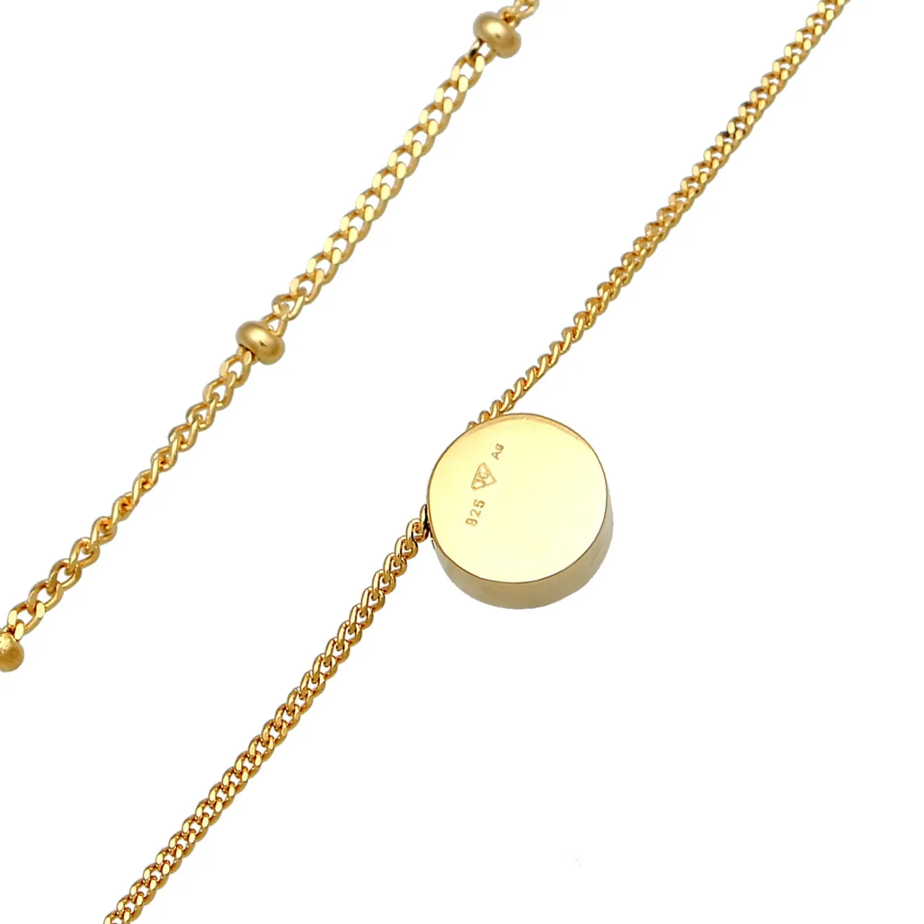 Elli "Layer-Choker Solitär Anhänger | Kristall (Weiß)< Halsketten|Silber