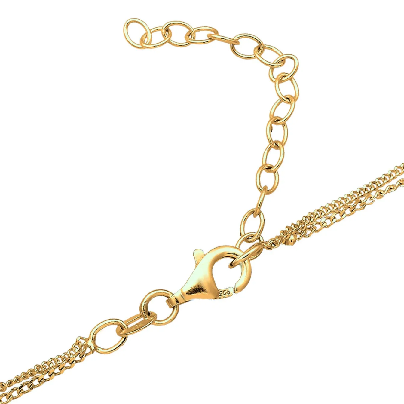 Elli "Layer-Choker Solitär Anhänger | Kristall (Weiß)< Halsketten|Silber