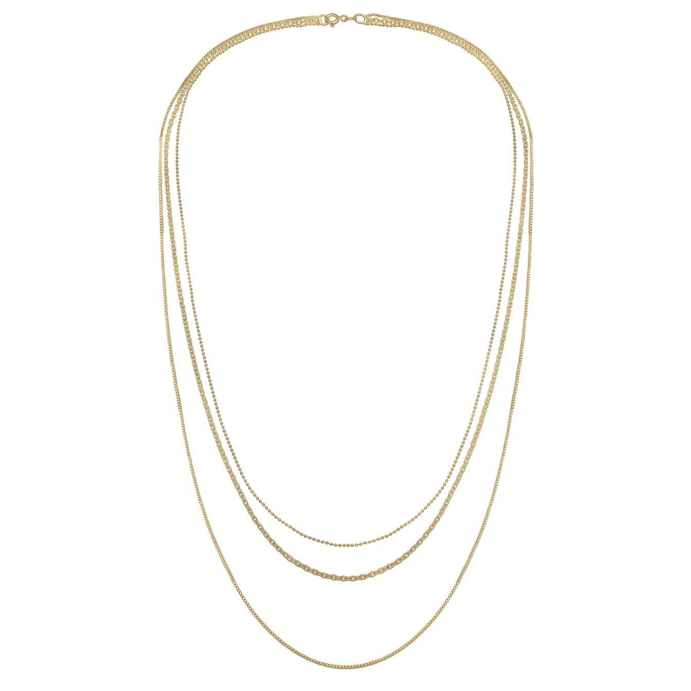 Elli "Layer-Halskette Basic Chains< Halsketten|Vergoldet