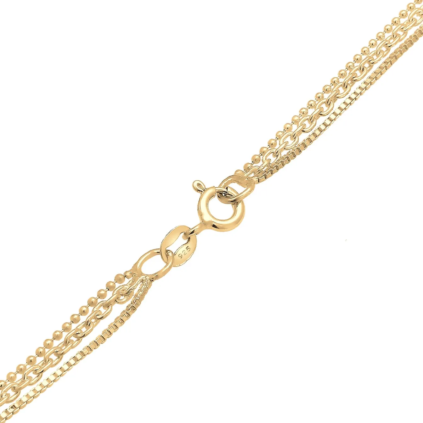 Elli "Layer-Halskette Basic Chains< Halsketten|Vergoldet
