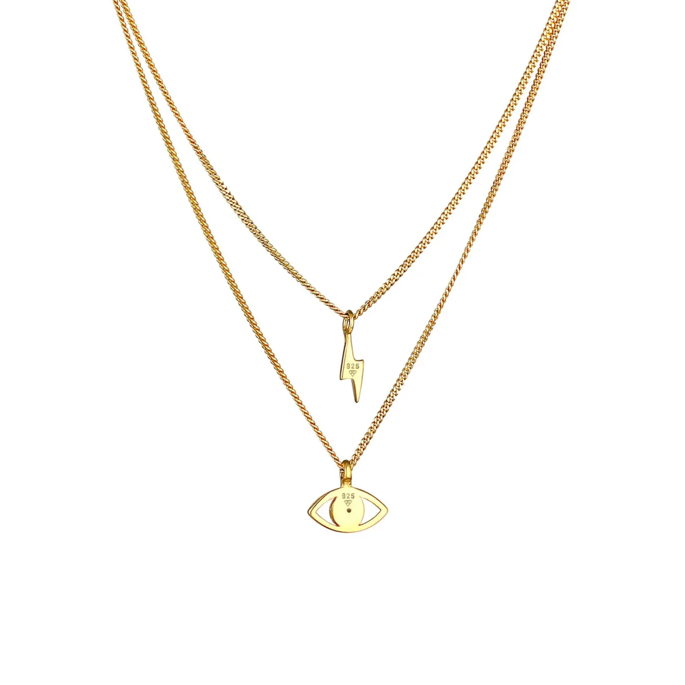 Elli "Layer-Halskette Blitz | Kristall (Weiß)< Symbol-schmuck|Halsketten