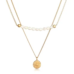 Elli "Layer-Halskette Boho | Süßwasserzuchtperlen< Symbol-schmuck|Perlen