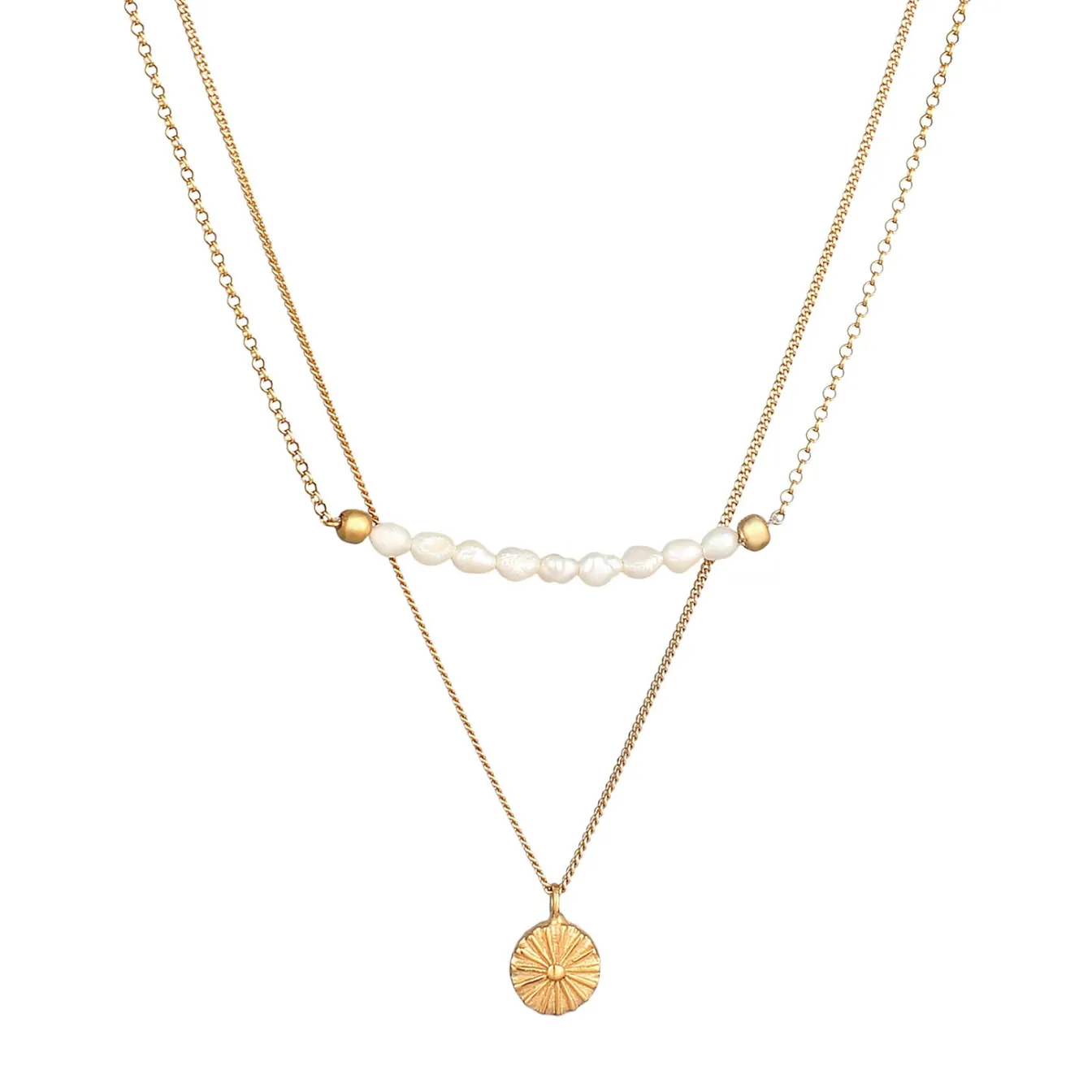 Elli "Layer-Halskette Boho | Süßwasserzuchtperlen< Symbol-schmuck|Perlen