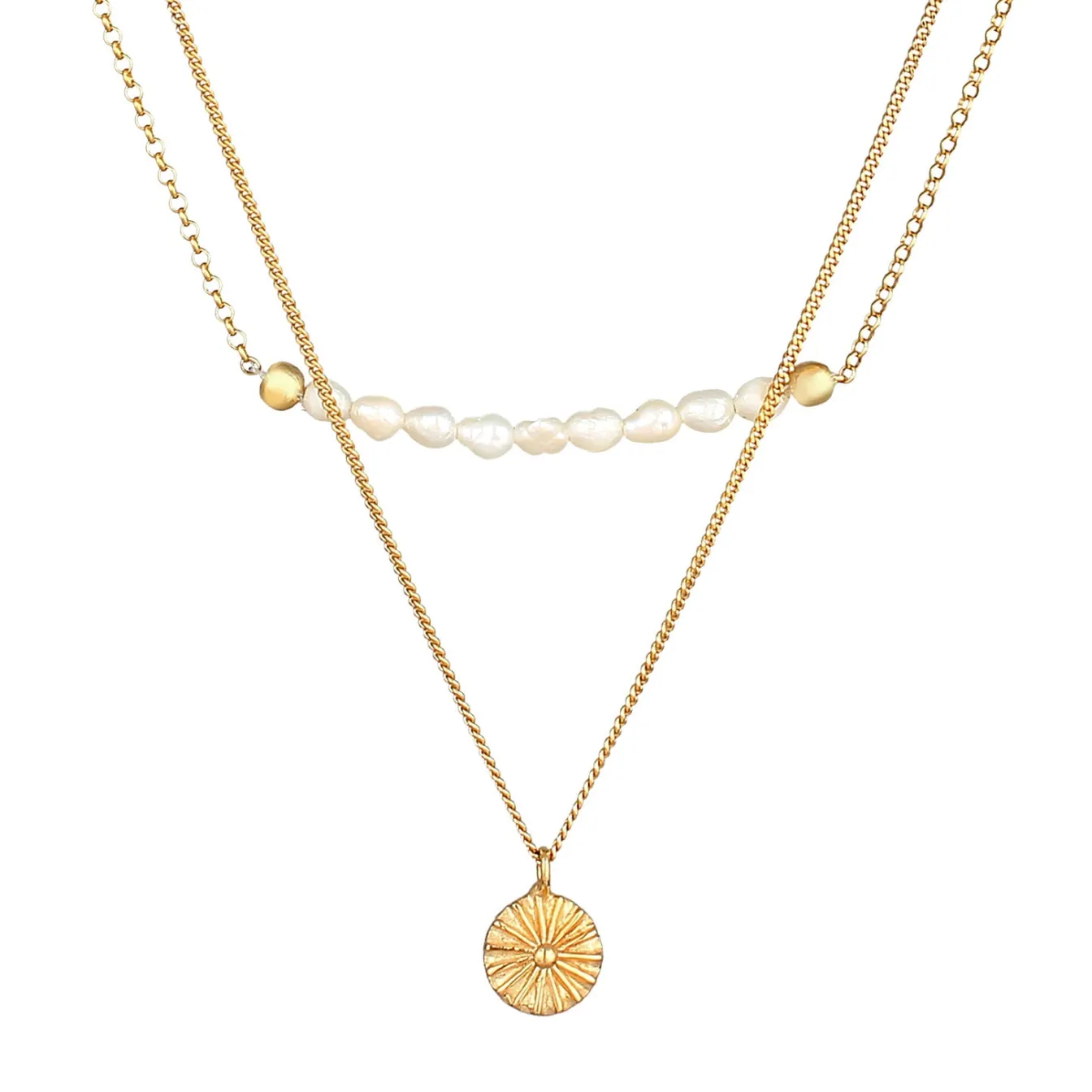 Elli "Layer-Halskette Boho | Süßwasserzuchtperlen< Symbol-schmuck|Perlen