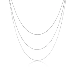 Elli "Layer-Halskette Chain Mix< Halsketten|Silber