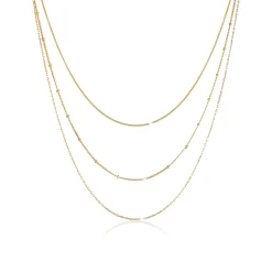 Elli "Layer-Halskette Chain Mix< Halsketten|Silber