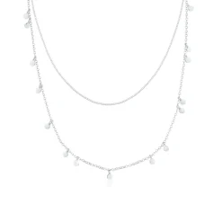 Elli "Layer-Halskette Geo< Halsketten|Silber