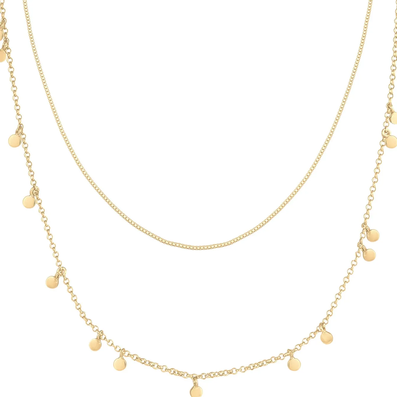 Elli "Layer-Halskette Geo< Halsketten|Silber