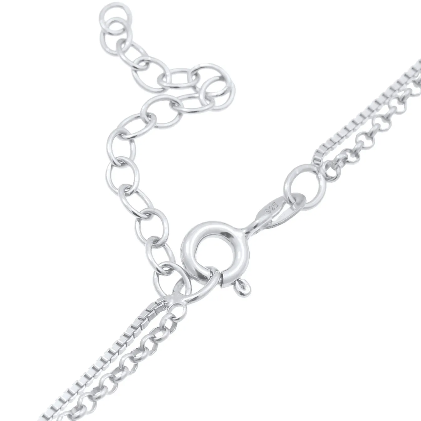 Elli "Layer-Halskette Geo< Halsketten|Silber