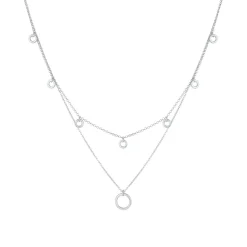 Elli "Layer-Halskette Kreis< Halsketten|Silber