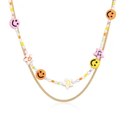 Elli "Layer-Halskette mit Smiling Face Beads | Süßwasserperlen< Perlen|Halsketten