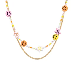 Elli "Layer-Halskette mit Smiling Face Beads | Süßwasserperlen< Perlen|Halsketten