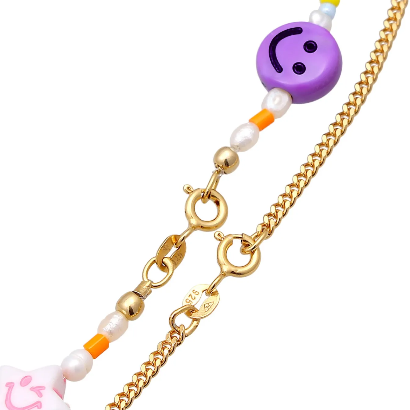Elli "Layer-Halskette mit Smiling Face Beads | Süßwasserperlen< Perlen|Halsketten