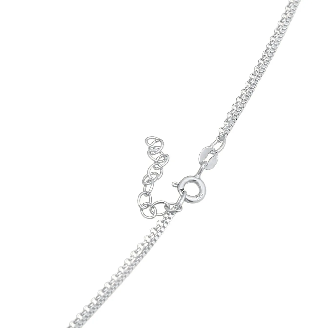 Elli "Layer-Halskette Münze | Zirkonia (weiß)< Vergoldet|Symbol-schmuck