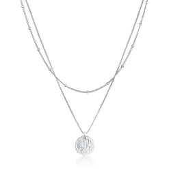 Elli "Layer-Halskette Plättchen< Silber|Halsketten