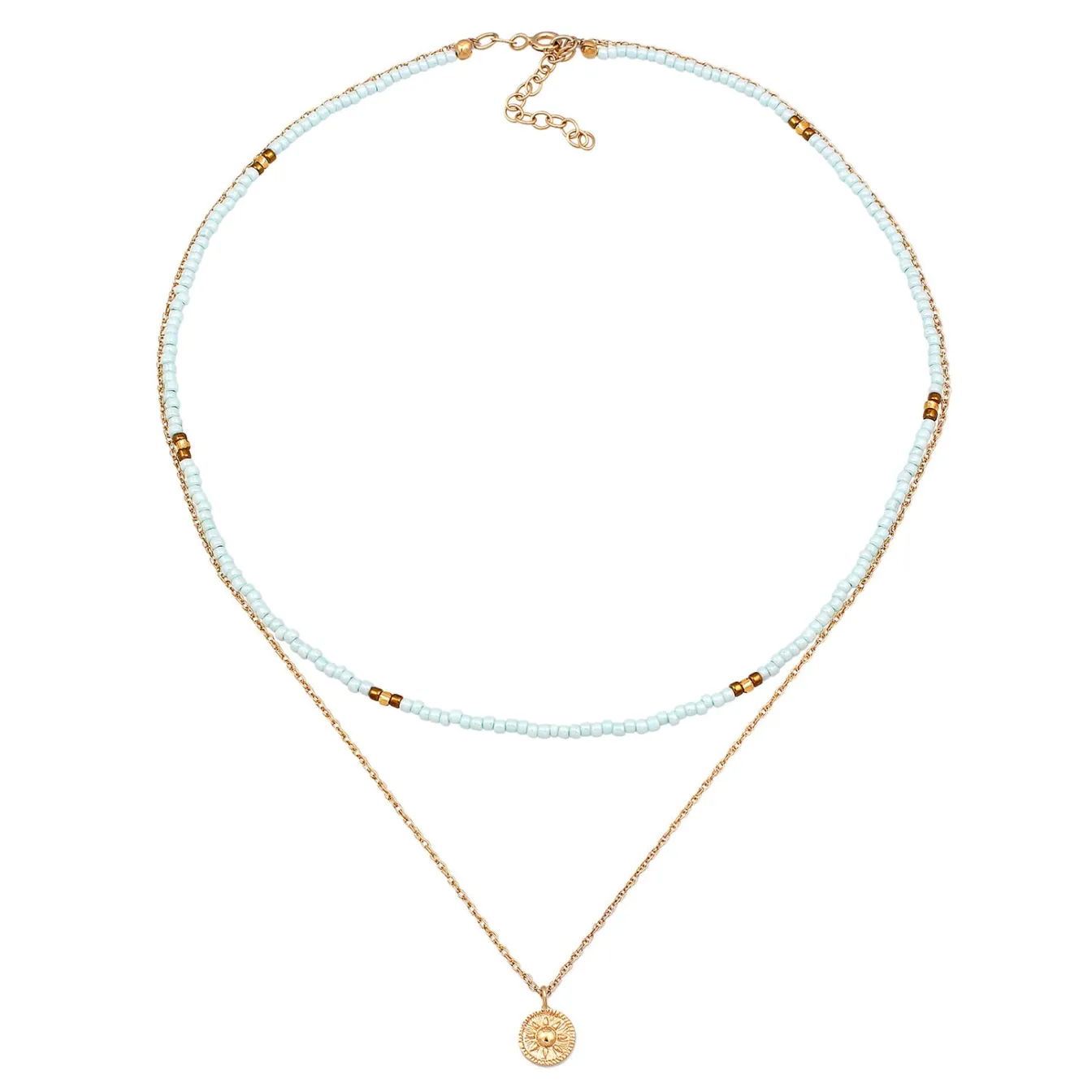 Elli "Layer-Halskette Sonne< Symbol-schmuck|Halsketten