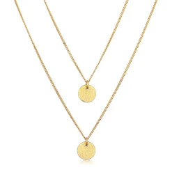 Elli "Layerkette Plättchen< Roségold|Letzte Chance