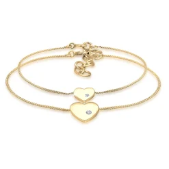 Elli "Mutter-Kind-Armbandset | Kristall (Weiß)< Symbol-schmuck|Herz-schmuck