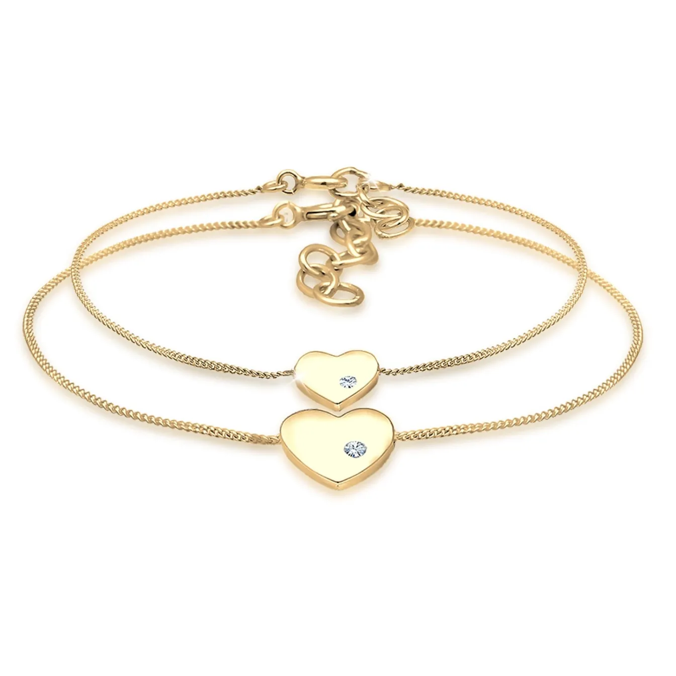 Elli "Mutter-Kind-Armbandset | Kristall (Weiß)< Symbol-schmuck|Herz-schmuck