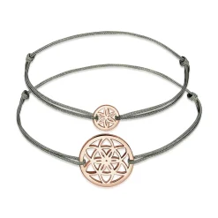 Elli "Mutter-Kind-Armbandset Blume< Roségold|Symbol-schmuck