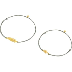 Elli "Mutter-Kind-Armbandset Feder< Armbänder|Vergoldet
