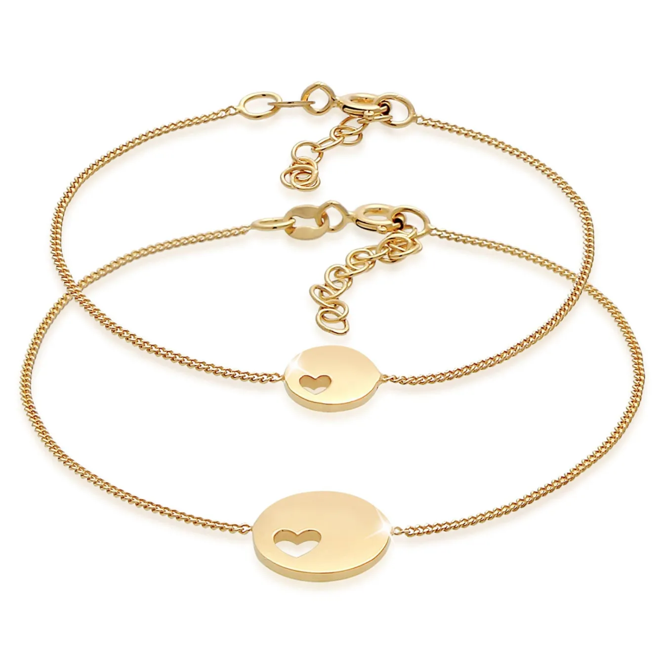 Elli "Mutter-Kind-Armbandset Herz< Vergoldet|Symbol-schmuck