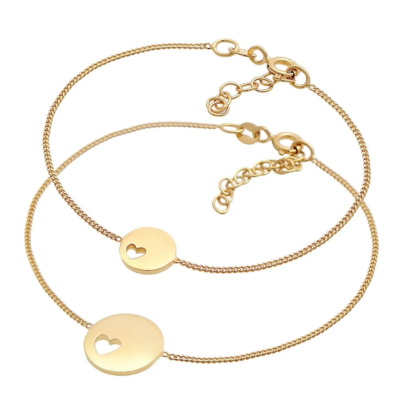 Elli "Mutter-Kind-Armbandset Herz< Vergoldet|Symbol-schmuck