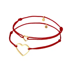 Elli "Mutter-Kind-Armbandset Herz | Nylon< Symbol-schmuck|Herz-schmuck