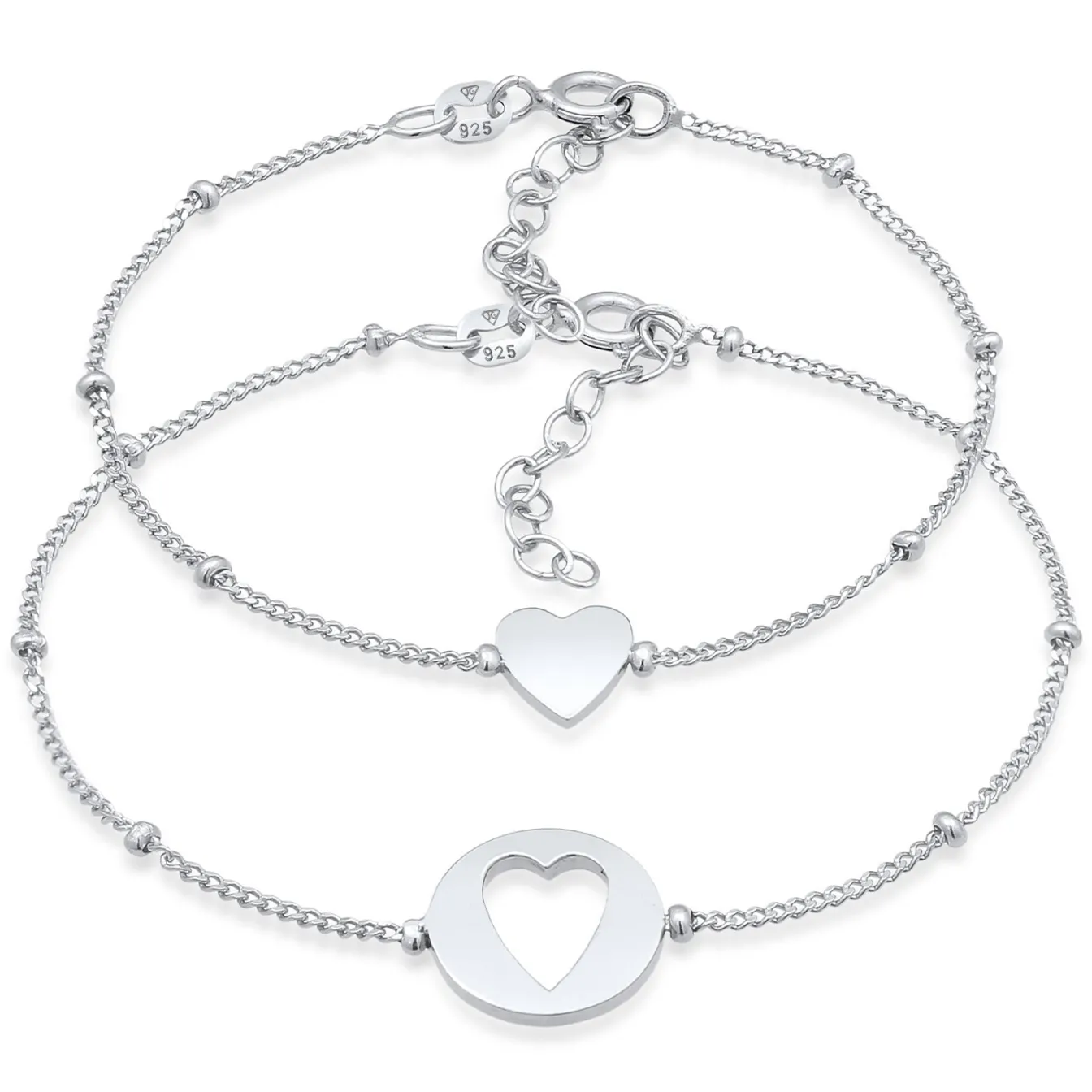 Elli "Mutter-Kind-Armbandset Herz< Silber|Symbol-schmuck