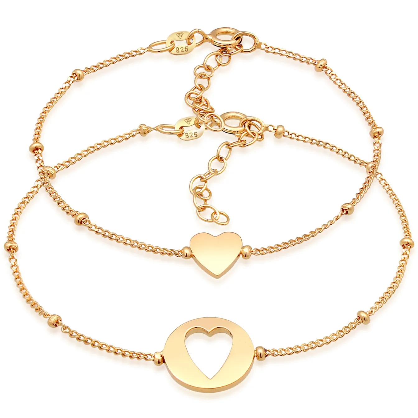 Elli "Mutter-Kind-Armbandset Herz< Silber|Symbol-schmuck