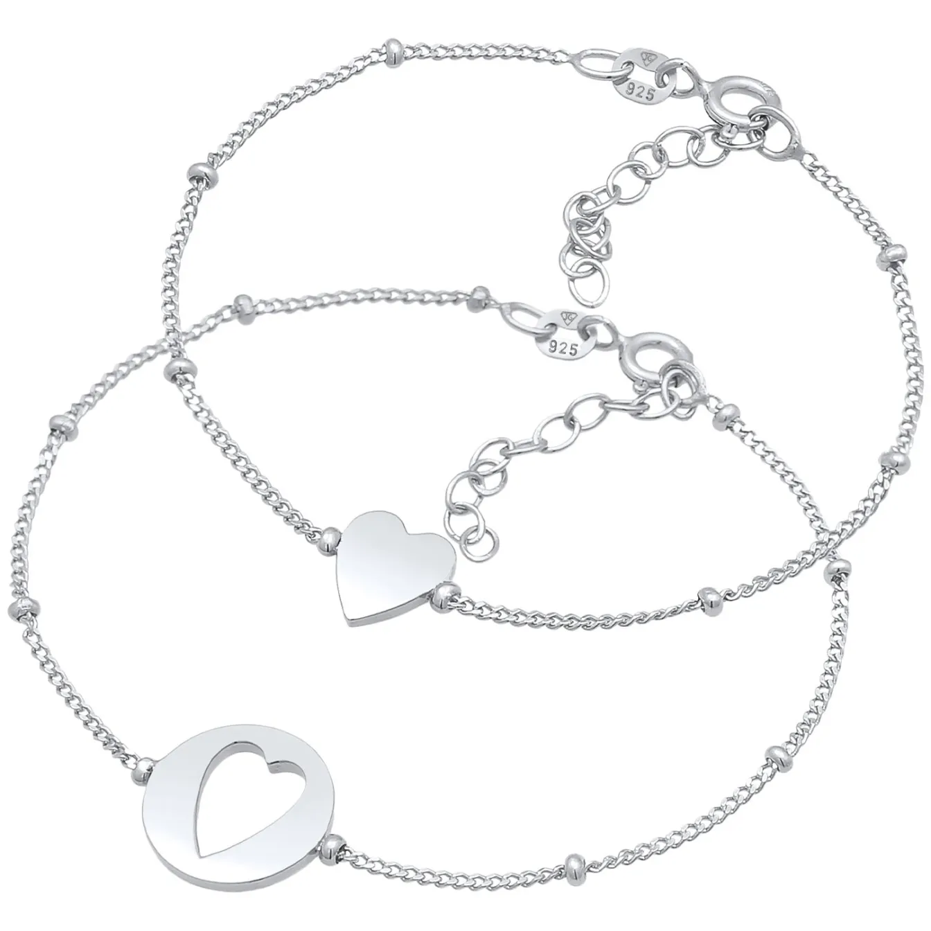 Elli "Mutter-Kind-Armbandset Herz< Silber|Symbol-schmuck