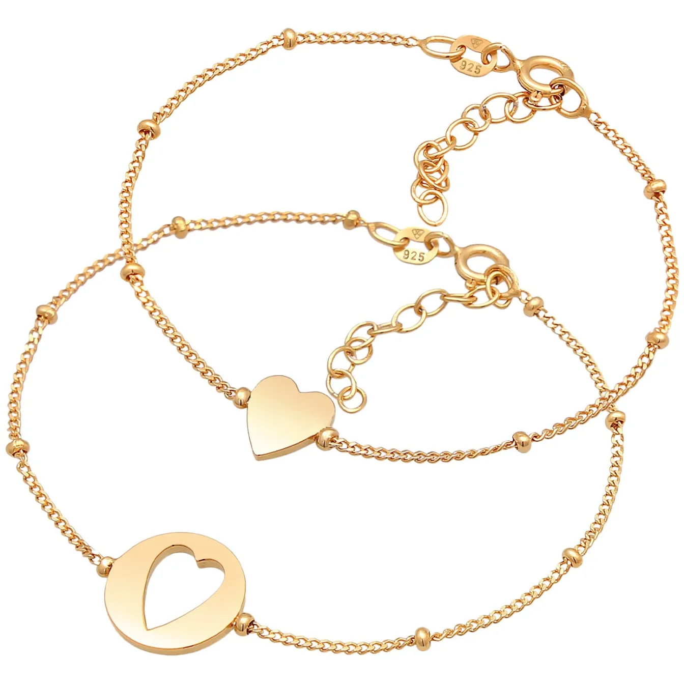 Elli "Mutter-Kind-Armbandset Herz< Silber|Symbol-schmuck