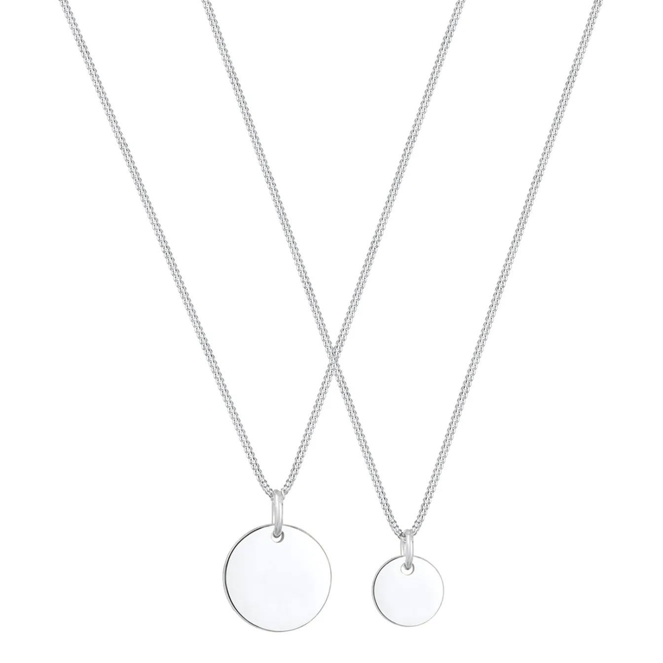 Elli "Mutter-Kind-Kettenset Geo< Halsketten|Silber