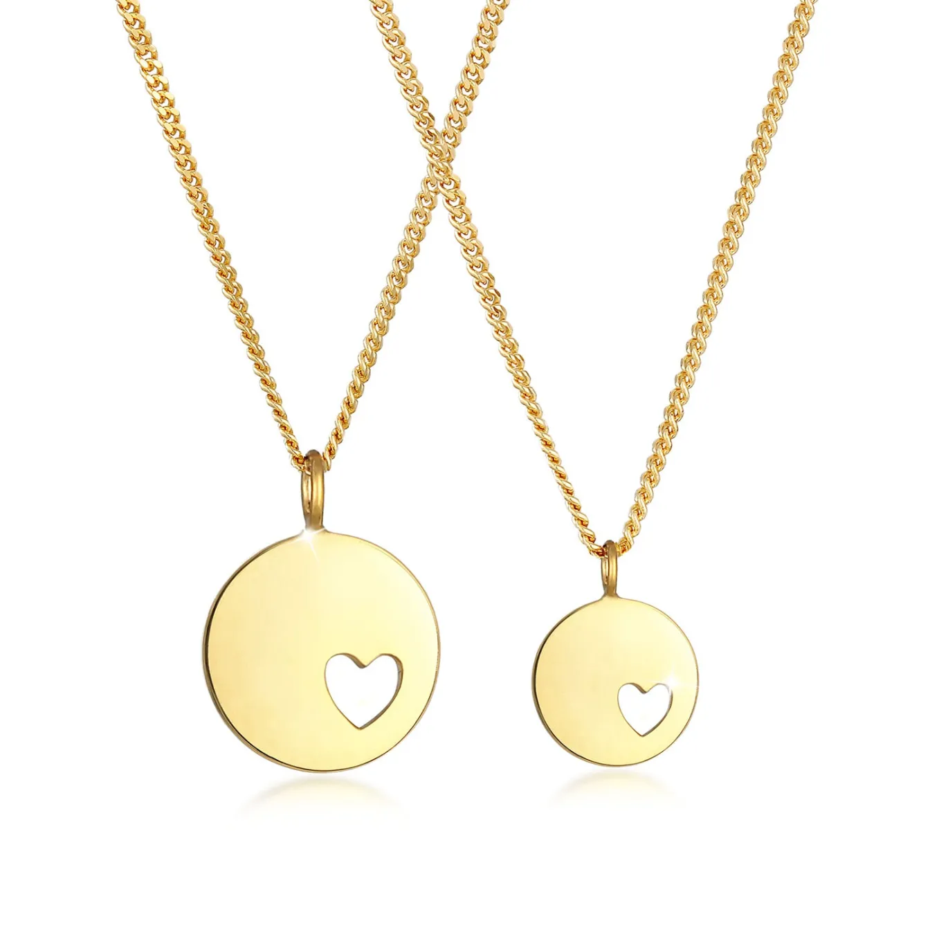 Elli "Mutter-Kind-Kettenset Herz< Symbol-schmuck|Herz-schmuck