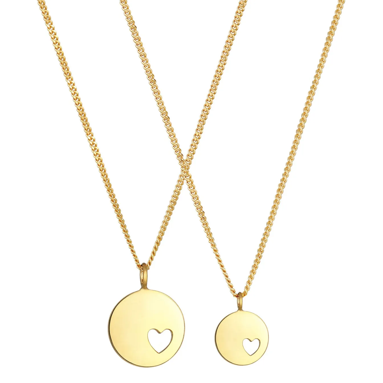 Elli "Mutter-Kind-Kettenset Herz< Symbol-schmuck|Herz-schmuck