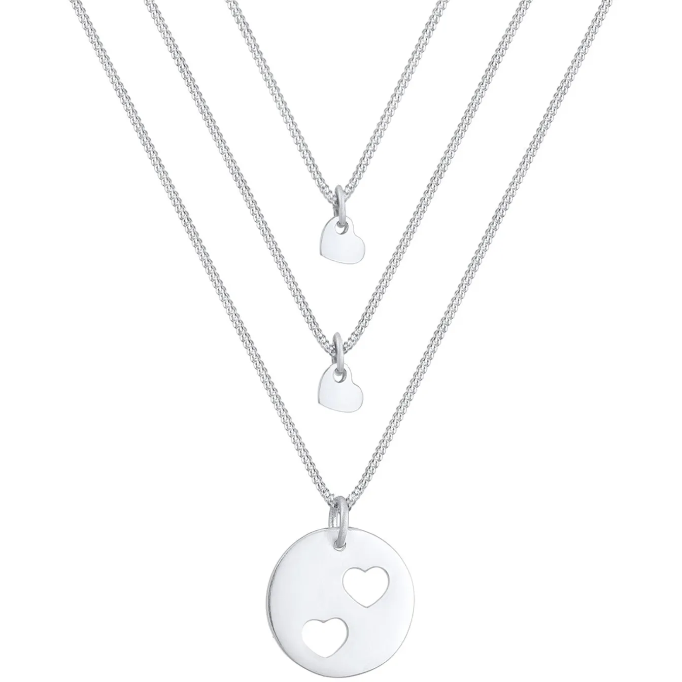 Elli "Mutter-Kind-Kettenset Herz< Roségold|Symbol-schmuck