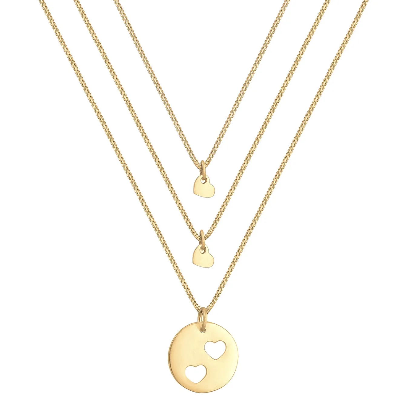 Elli "Mutter-Kind-Kettenset Herz< Roségold|Symbol-schmuck
