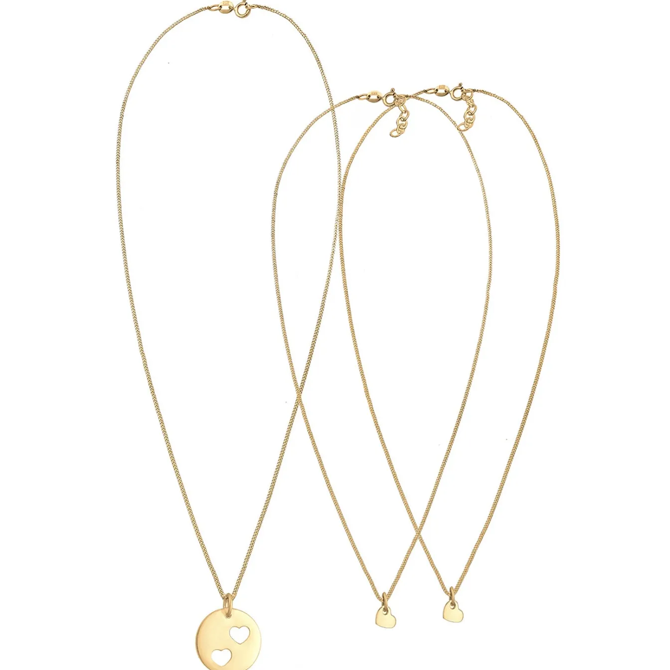Elli "Mutter-Kind-Kettenset Herz< Roségold|Symbol-schmuck
