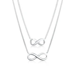 Elli "Mutter-Kind-Kettenset Infinity< Symbol-schmuck|Herz-schmuck