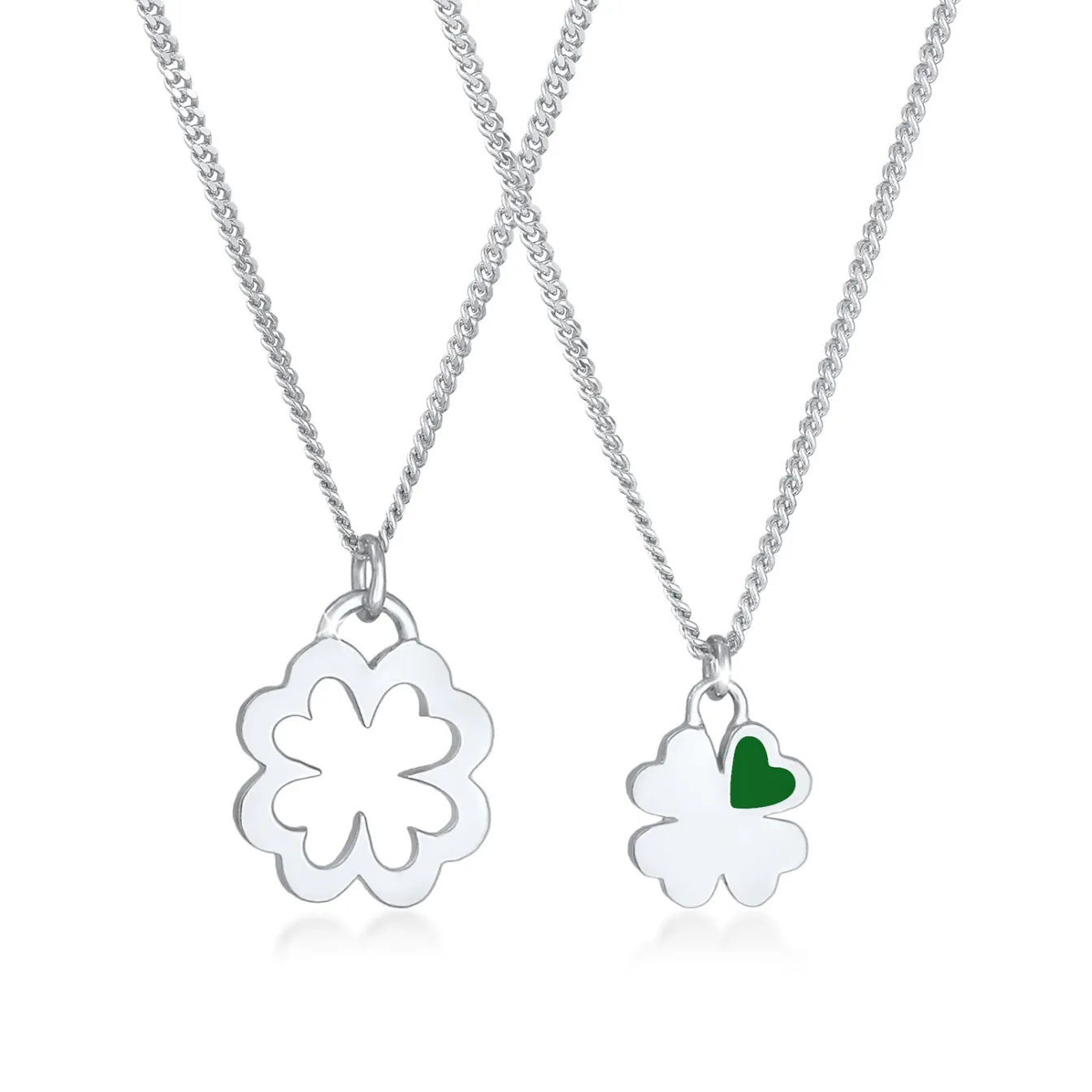 Elli "Mutter-Kind-Kettenset Kleeblatt< Symbol-schmuck|Halsketten